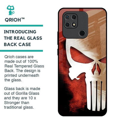 Red Skull Glass Case for Redmi 10