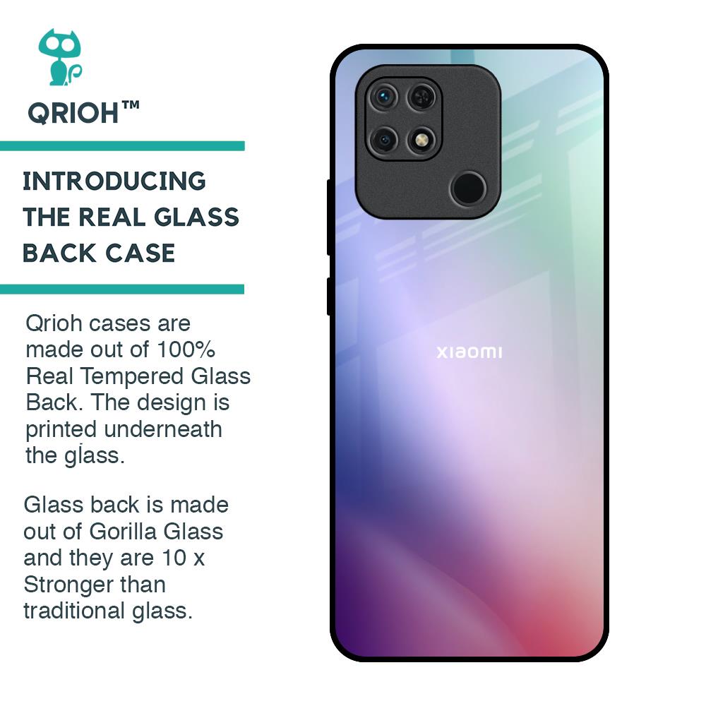 Abstract Holographic Glass Case for Redmi 10