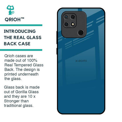 Cobalt Blue Glass Case for Redmi 10
