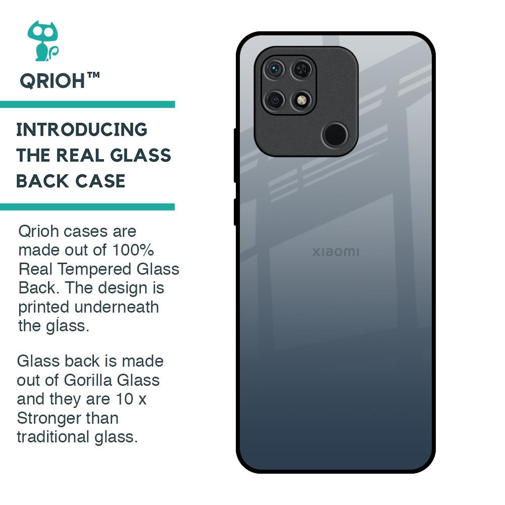 Smokey Grey Color Glass Case For Redmi 10