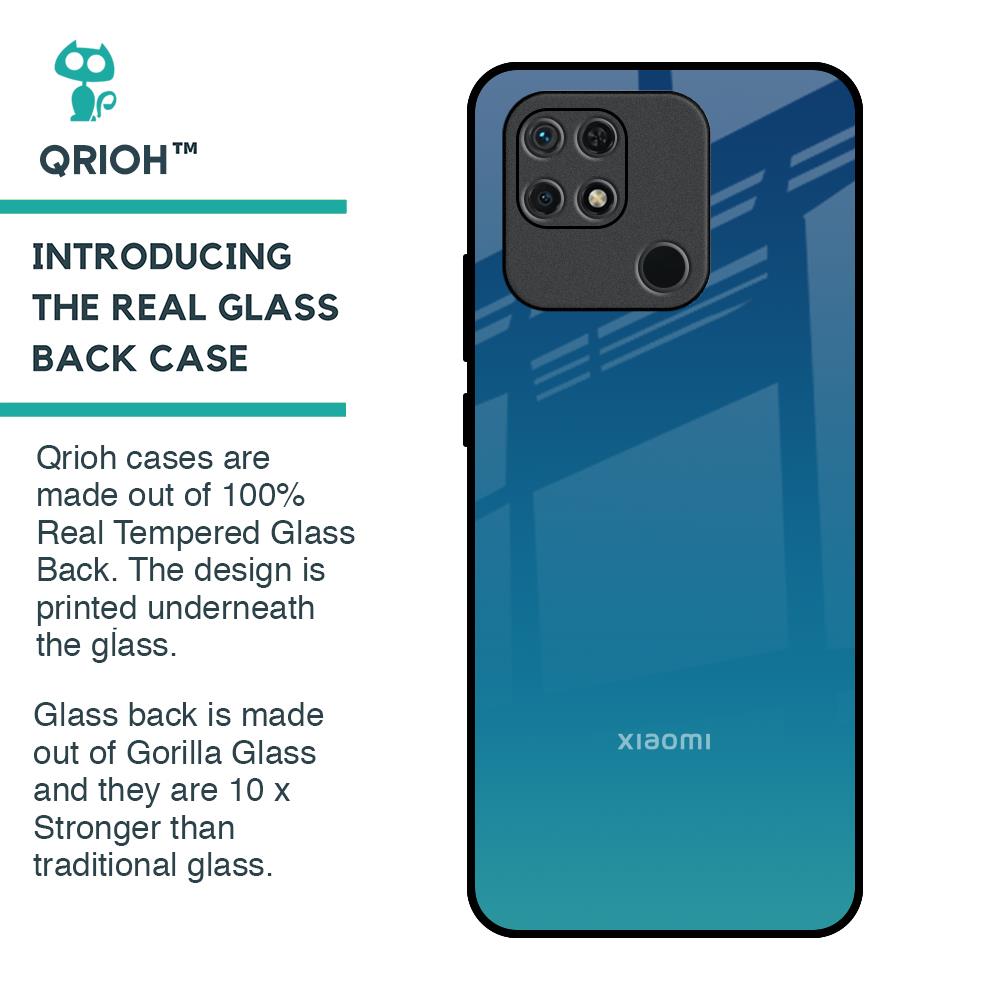 Celestial Blue Glass Case For Redmi 10