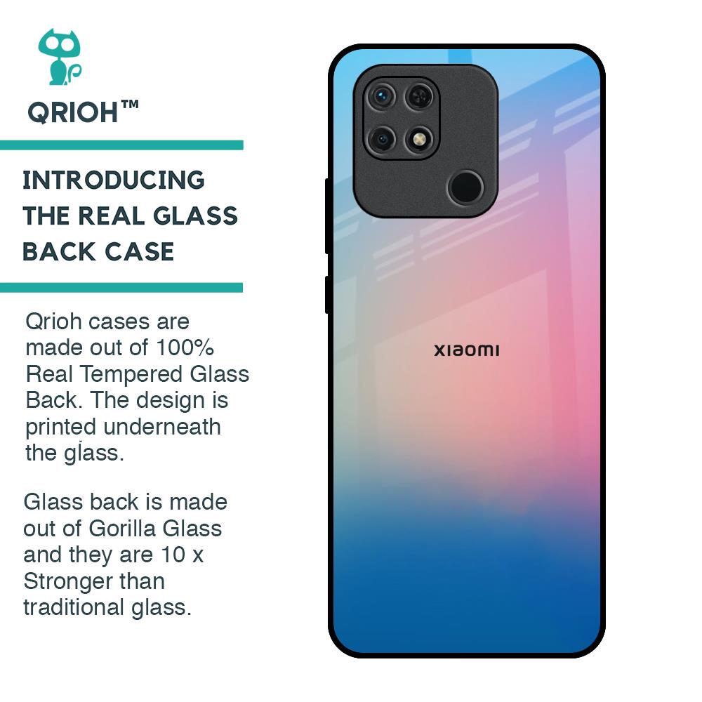Blue & Pink Ombre Glass case for Redmi 10