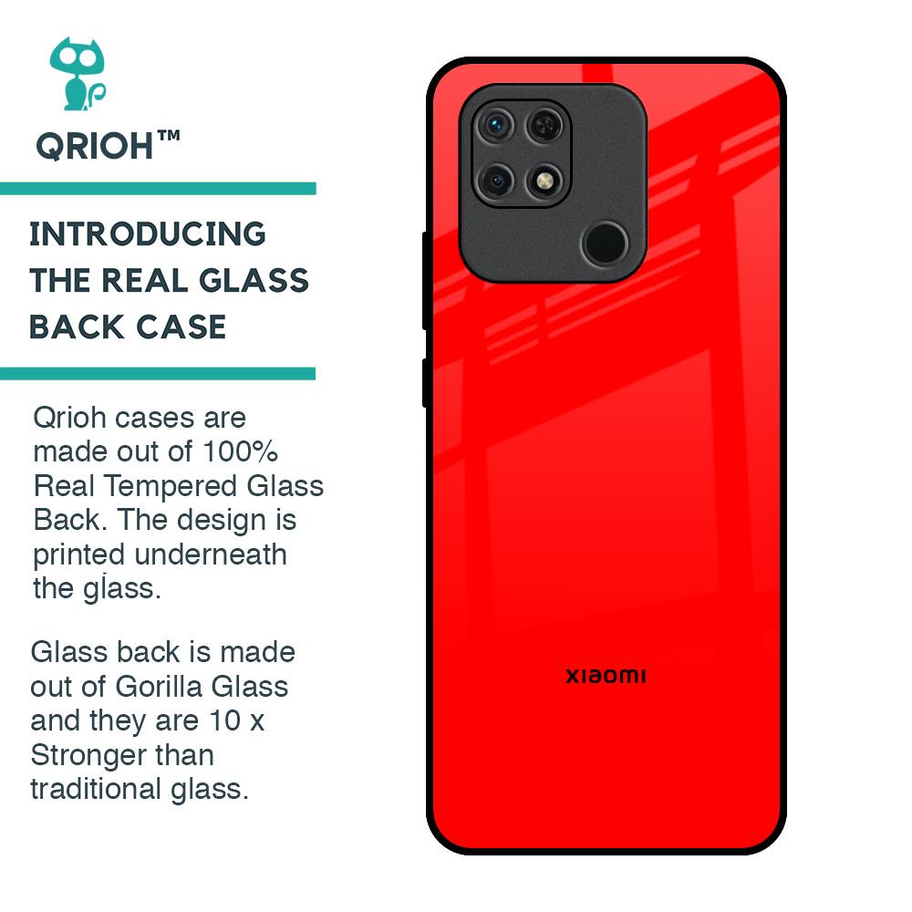 Blood Red Glass Case for Redmi 10