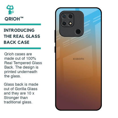 Rich Brown Glass Case for Redmi 10