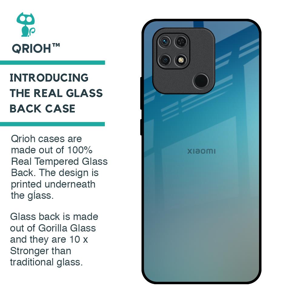 Sea Theme Gradient Glass Case for Redmi 10