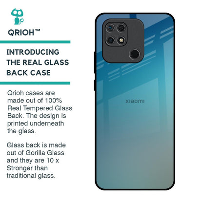 Sea Theme Gradient Glass Case for Redmi 10