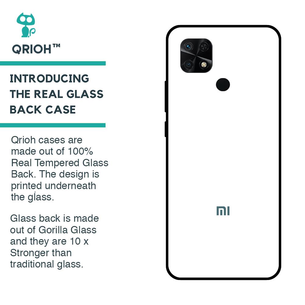 Arctic White Glass Case for Redmi 10