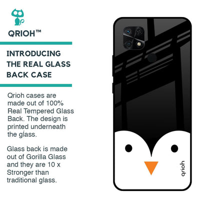Cute Penguin Glass Case for Redmi 10
