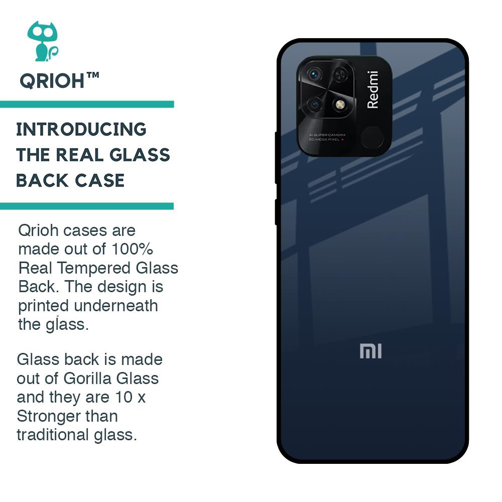 Overshadow Blue Glass Case For Redmi 10