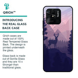 Deer In Night Glass Case For Redmi 10
