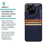 Tricolor Stripes Glass Case For Redmi 10