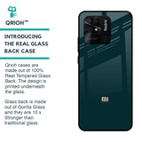 Hunter Green Glass Case For Redmi 10