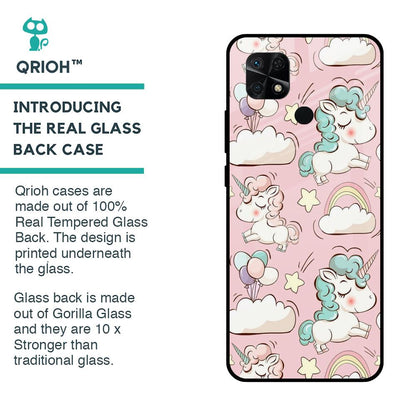 Balloon Unicorn Glass case for Redmi 10