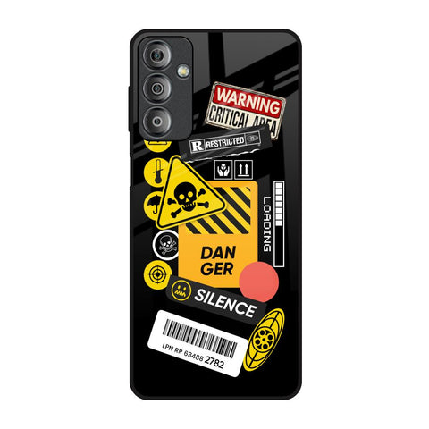 Danger Signs Samsung Galaxy F23 5G Glass Back Cover Online