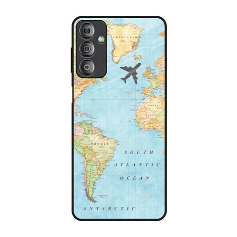 Travel Map Samsung Galaxy F23 5G Glass Back Cover Online