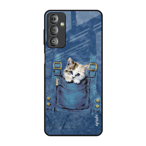 Kitty In Pocket Samsung Galaxy F23 5G Glass Back Cover Online