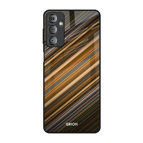 Diagonal Slash Pattern Samsung Galaxy F23 5G Glass Back Cover Online