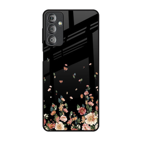 Floating Floral Print Samsung Galaxy F23 5G Glass Back Cover Online