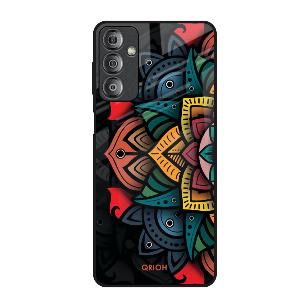 Retro Gorgeous Flower Samsung Galaxy F23 5G Glass Back Cover Online