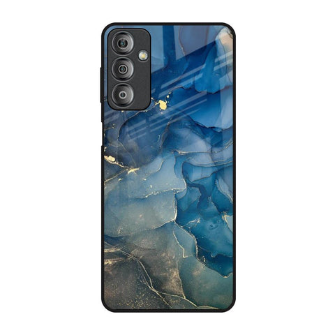 Blue Cool Marble Samsung Galaxy F23 5G Glass Back Cover Online