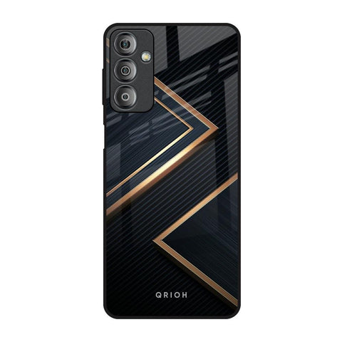 Sleek Golden & Navy Samsung Galaxy F23 5G Glass Back Cover Online