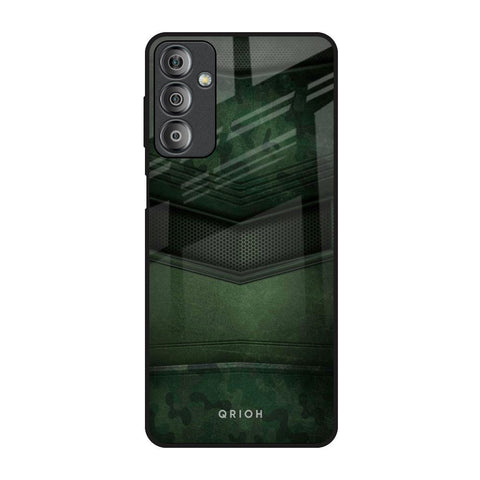 Green Leather Samsung Galaxy F23 5G Glass Back Cover Online
