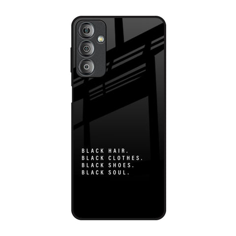 Black Soul Samsung Galaxy F23 5G Glass Back Cover Online