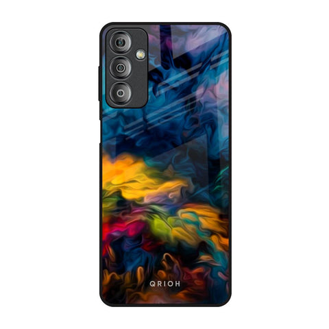 Multicolor Oil Painting Samsung Galaxy F23 5G Glass Back Cover Online