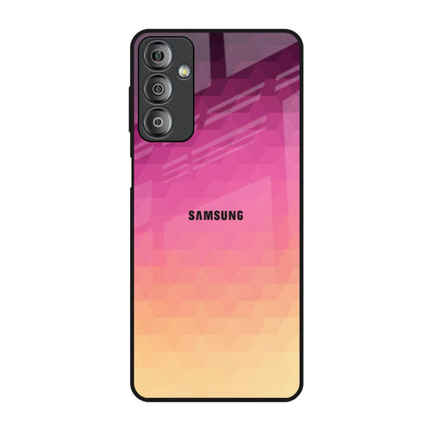 Geometric Pink Diamond Samsung Galaxy F23 5G Glass Back Cover Online