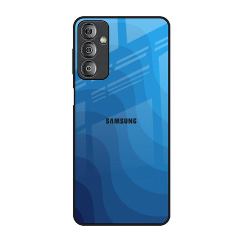 Blue Wave Abstract Samsung Galaxy F23 5G Glass Back Cover Online