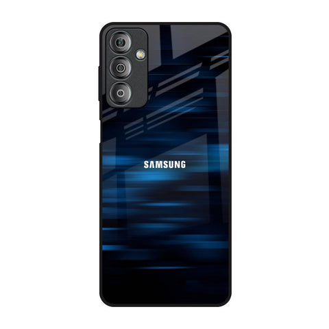 Blue Rough Abstract Samsung Galaxy F23 5G Glass Back Cover Online