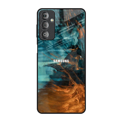 Golden Splash Samsung Galaxy F23 5G Glass Back Cover Online
