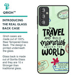 Travel Stamps Glass Case for Samsung Galaxy F23 5G