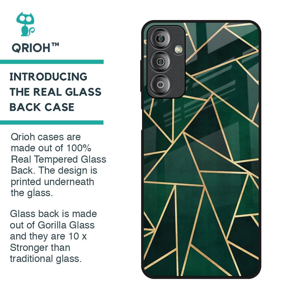 Abstract Green Glass Case For Samsung Galaxy F23 5G
