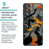 Camouflage Orange Glass Case For Samsung Galaxy F23 5G