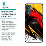 Race Jersey Pattern Glass Case For Samsung Galaxy F23 5G