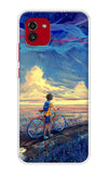 Riding Bicycle to Dreamland Samsung Galaxy A03 Back Cover