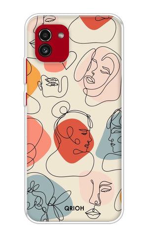 Abstract Faces Samsung Galaxy A03 Back Cover