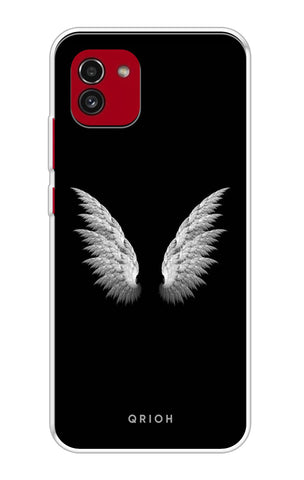 White Angel Wings Samsung Galaxy A03 Back Cover