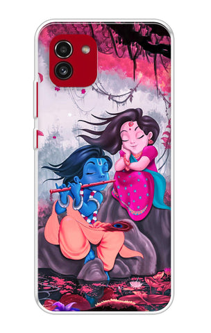 Radha Krishna Art Samsung Galaxy A03 Back Cover