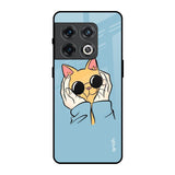 Adorable Cute Kitty OnePlus 10 Pro Glass Back Cover Online