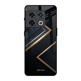Sleek Golden & Navy OnePlus 10 Pro Glass Back Cover Online