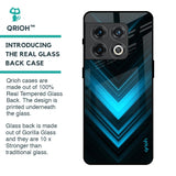 Vertical Blue Arrow Glass Case For OnePlus 10 Pro