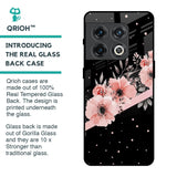 Floral Black Band Glass Case For OnePlus 10 Pro