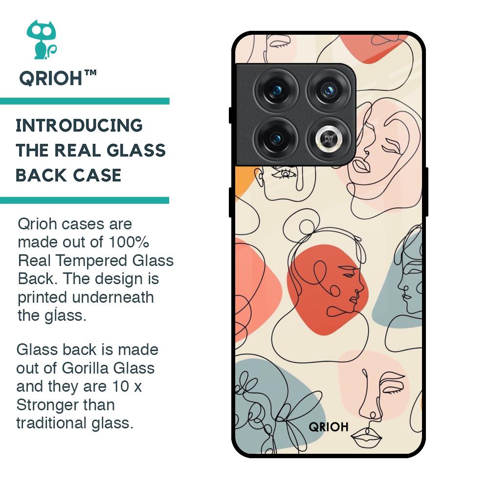 Abstract Faces Glass Case for OnePlus 10 Pro
