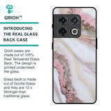 Pink & Gold Gllitter Marble Glass Case for OnePlus 10 Pro