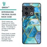 Turquoise Geometrical Marble Glass Case for OnePlus 10 Pro