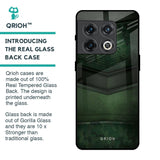 Green Leather Glass Case for OnePlus 10 Pro