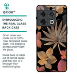 Lines Pattern Flowers Glass Case for OnePlus 10 Pro