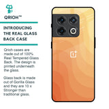Orange Curve Pattern Glass Case for OnePlus 10 Pro